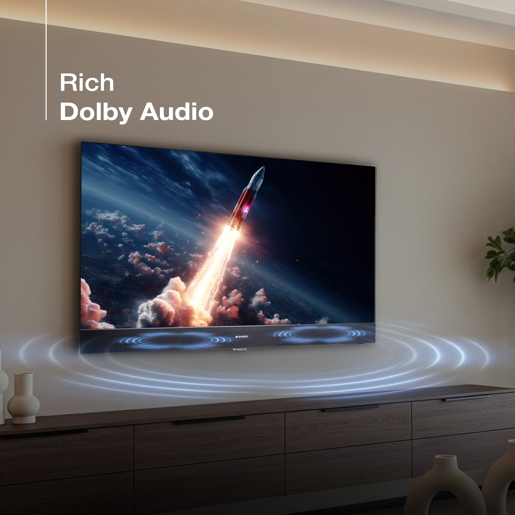 Sansui 80 cm (32) Google Smart TV with HD QLED, HDR10, HLG, Filmmaker Mode & Dolby Audio (JSS32GSQLED) - Image 3
