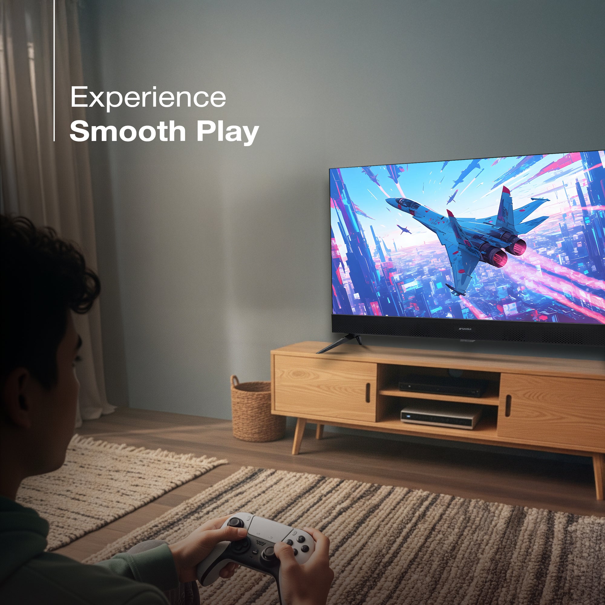 Sansui 80 cm (32) Google Smart TV with HD QLED, HDR10, HLG, Filmmaker Mode & Dolby Audio (JSS32GSQLED) - Image 6