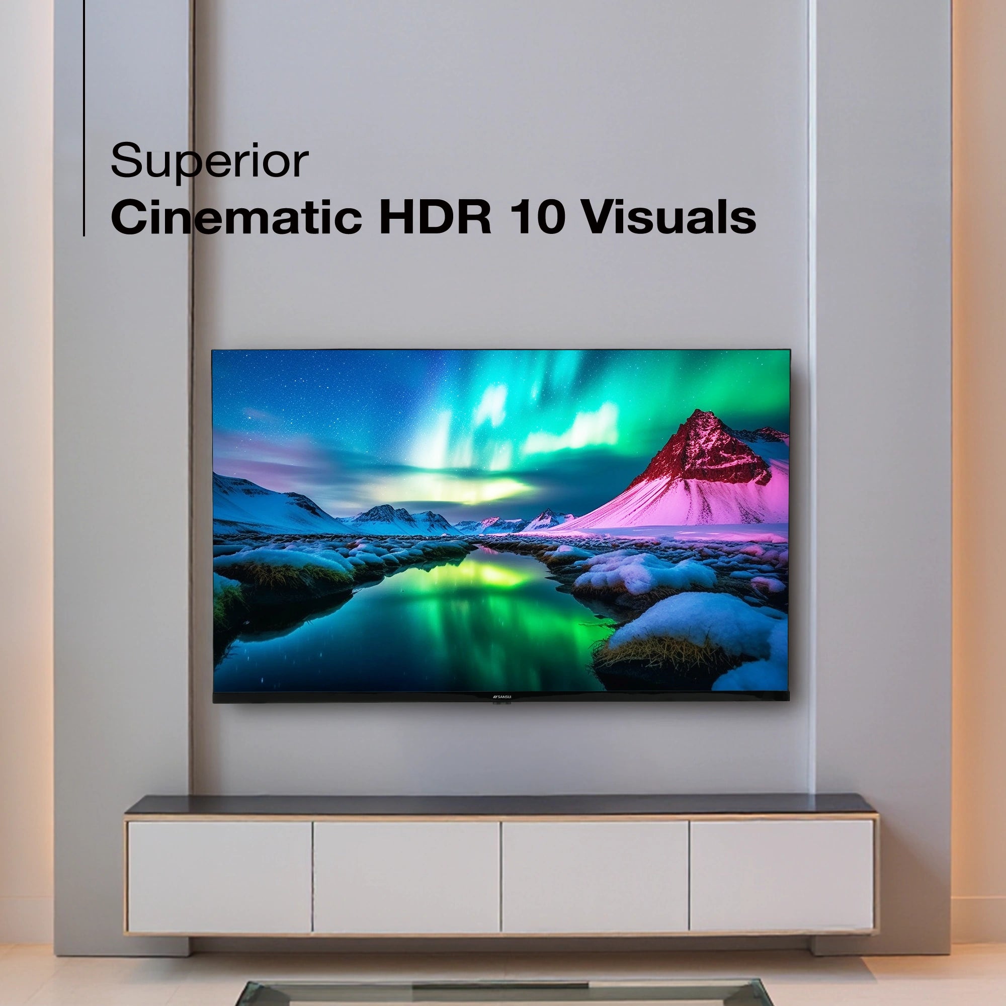 Sansui 109 cm (43) Full HD QLED Smart Google TV with HDR10, Dolby Audio, Bezel-Less Design, Built-in Chromecast & FloLED Panel (JSW43FHG5Q) - Image 2