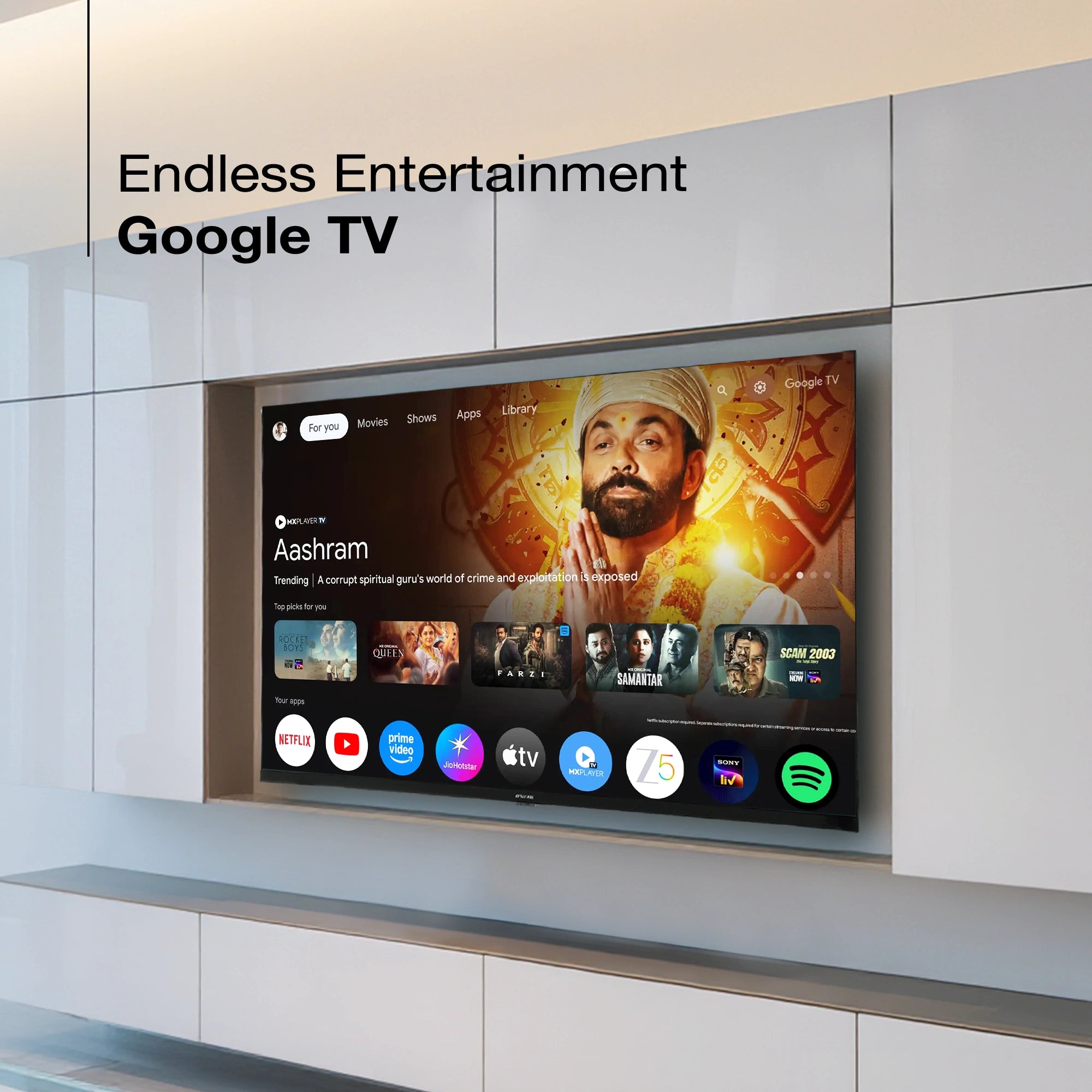 Sansui 109 cm (43) Full HD QLED Smart Google TV with HDR10, Dolby Audio, Bezel-Less Design, Built-in Chromecast & FloLED Panel (JSW43FHG5Q) - Image 6