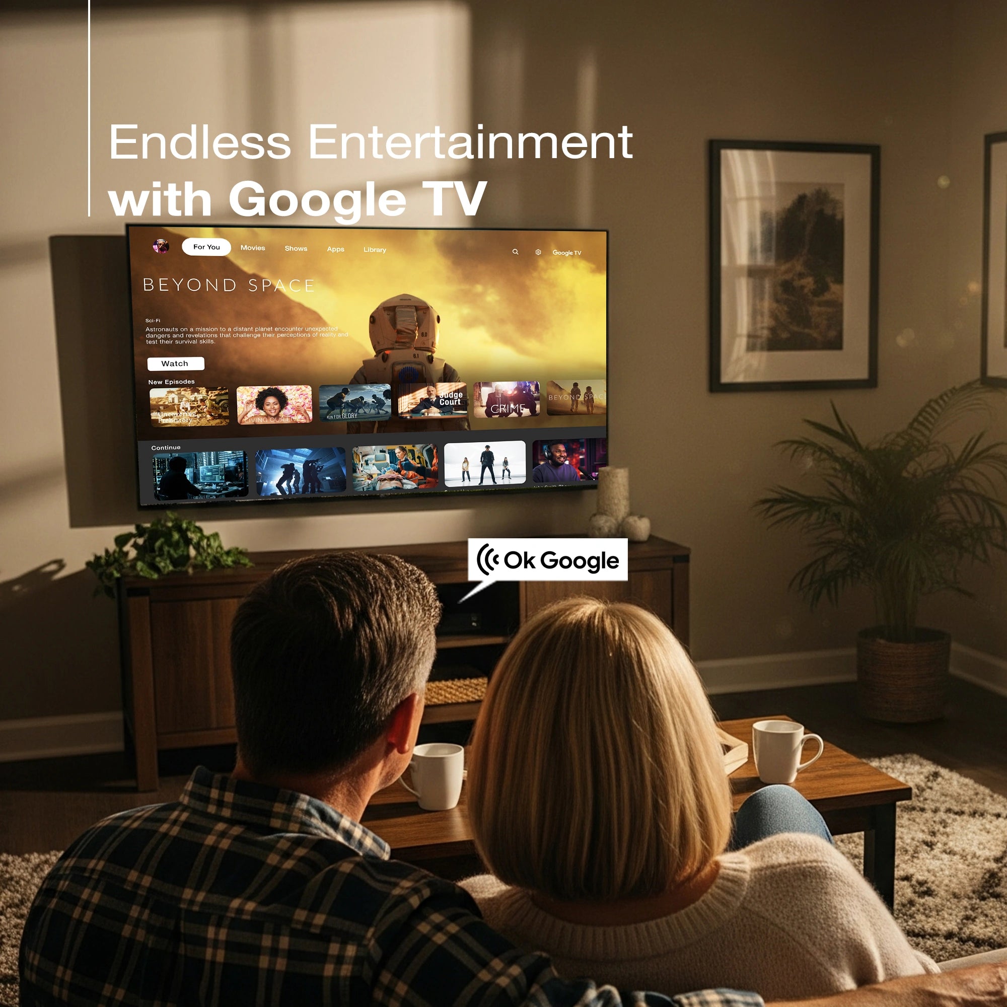 Sansui 140 cm (55) Google TV QLED (4K), HDR10+, HSR 120 Hz with Dolby Vision, Dolby Atmos & 30W Box Speaker (JSW55UG23Q) - Image 8