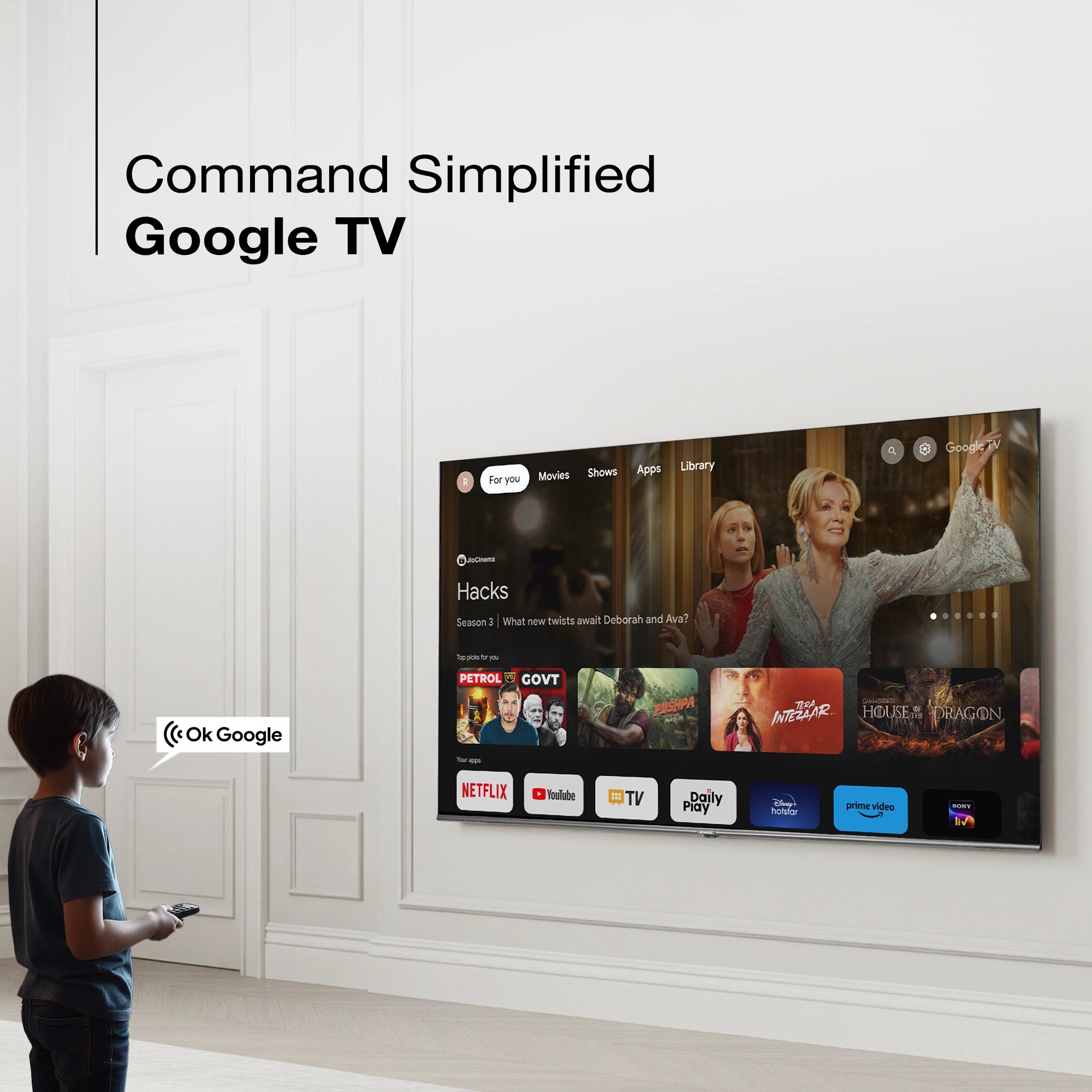 Sansui 165 cm (65) QLED (4K) Smart Google TV with Dolby Vision, Dolby Atmos, DTS & HDR10 (JSW65GSQLED) - Image 7