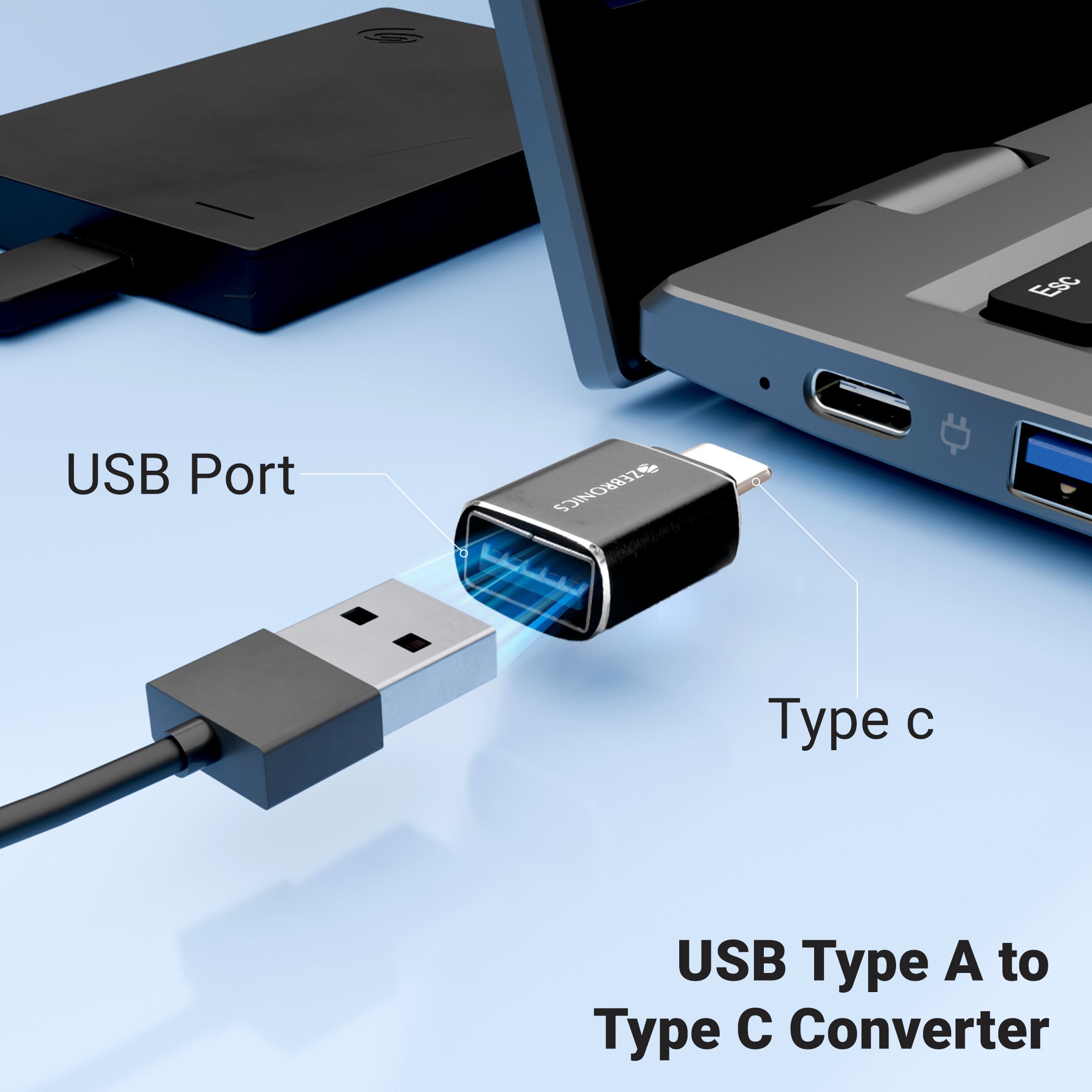 Zeb ATC 1 USB Type A to Type C Converter - Image 2
