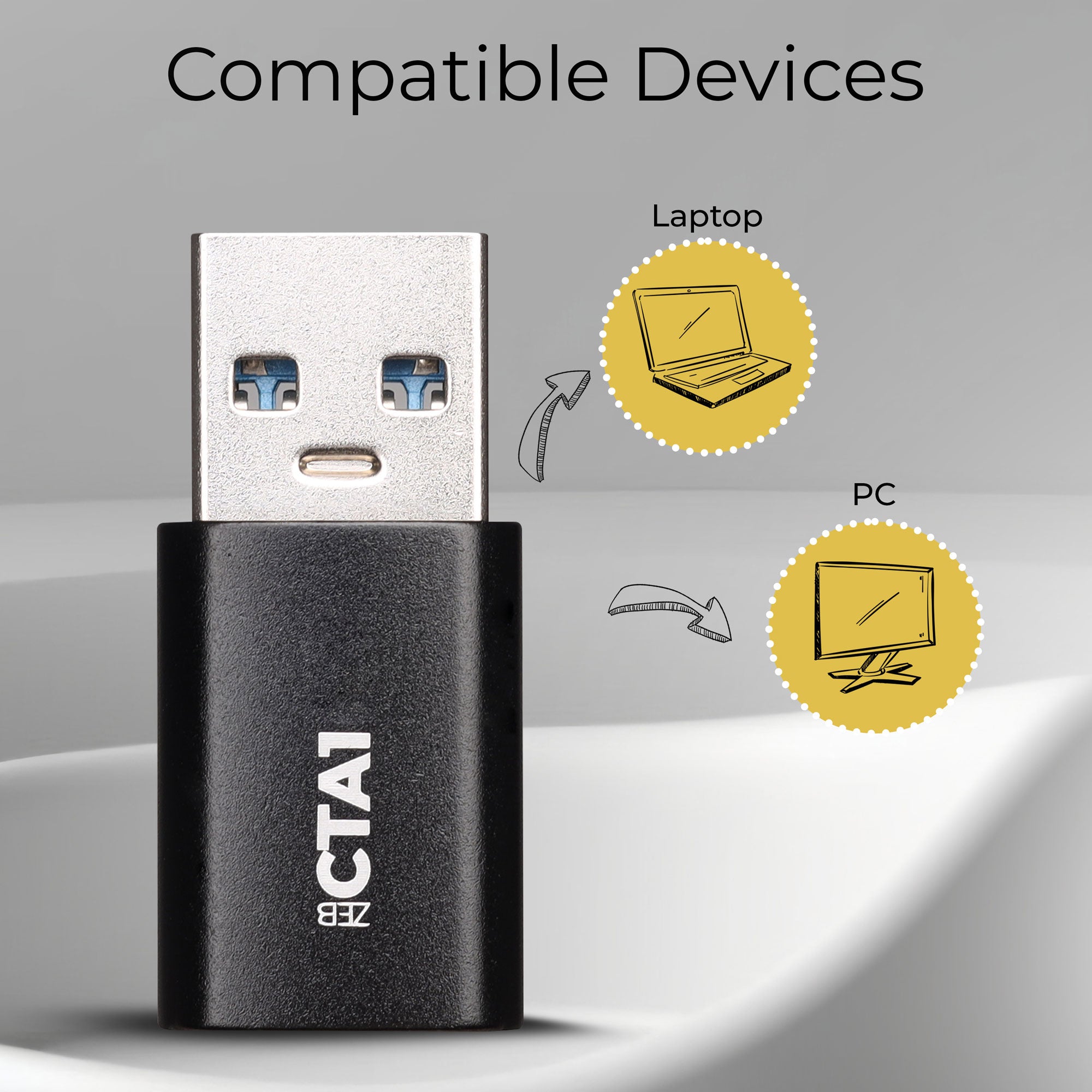 Zeb CTA1 USB Type C to Type A Converter - Image 3