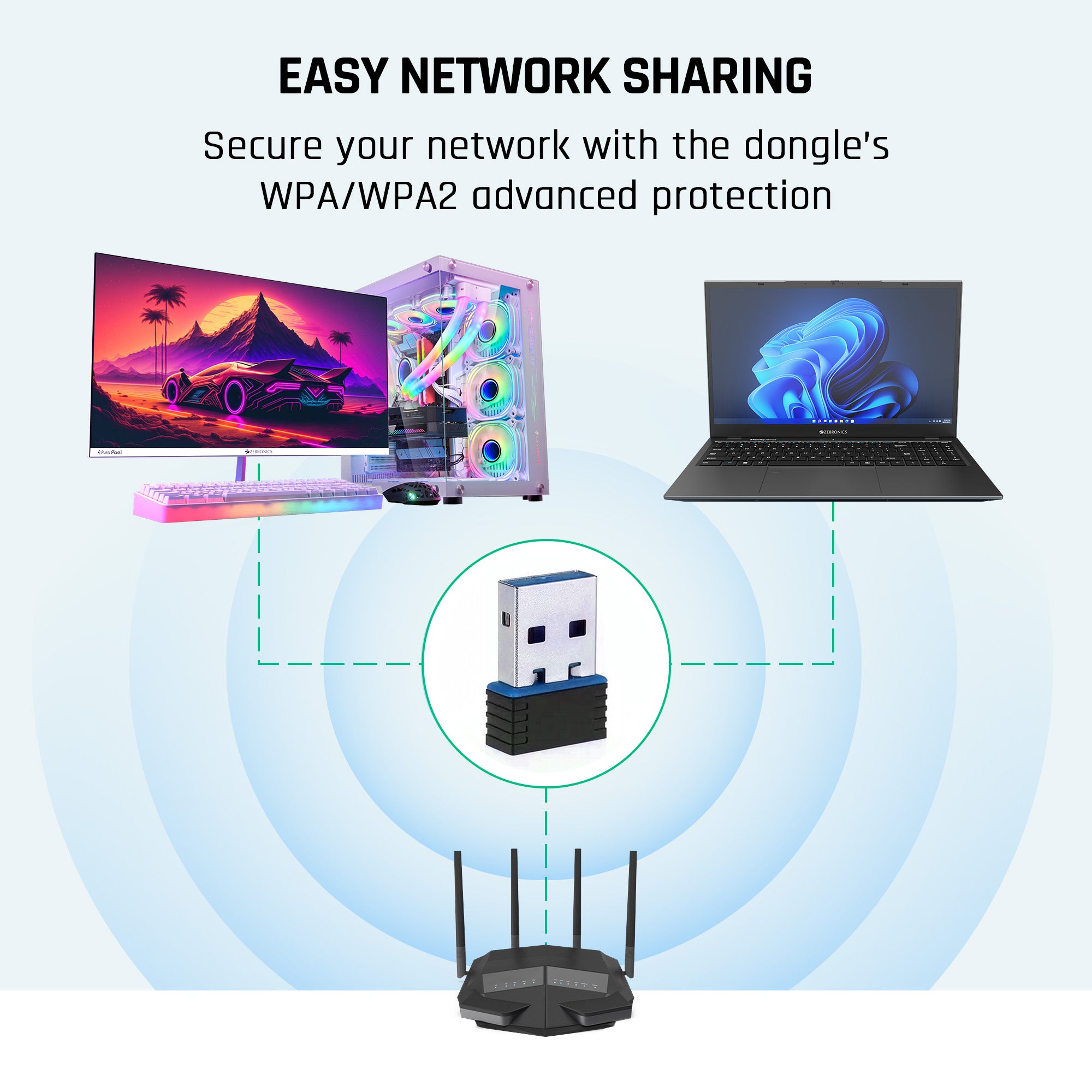Zeb USB150WF1 WiFi USB Mini Adapter - Image 4